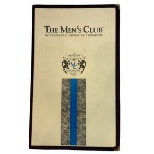 Vintage The Mens Club Restaurant Menu Dallas Texas Gentlemans Club 90s